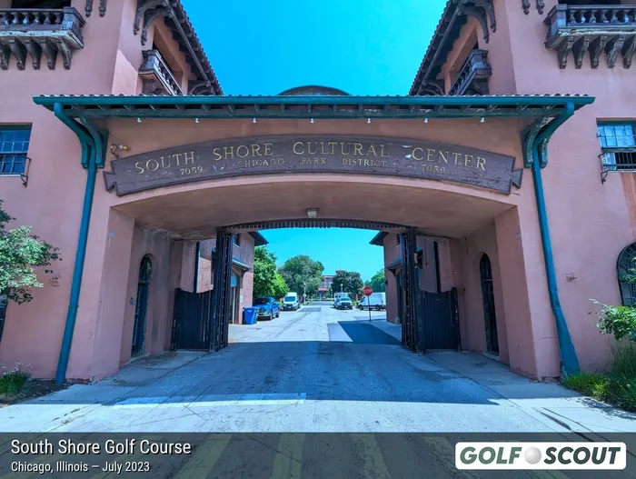 Entrance to the South Shore Cultural Center. - South Shore Golf Course