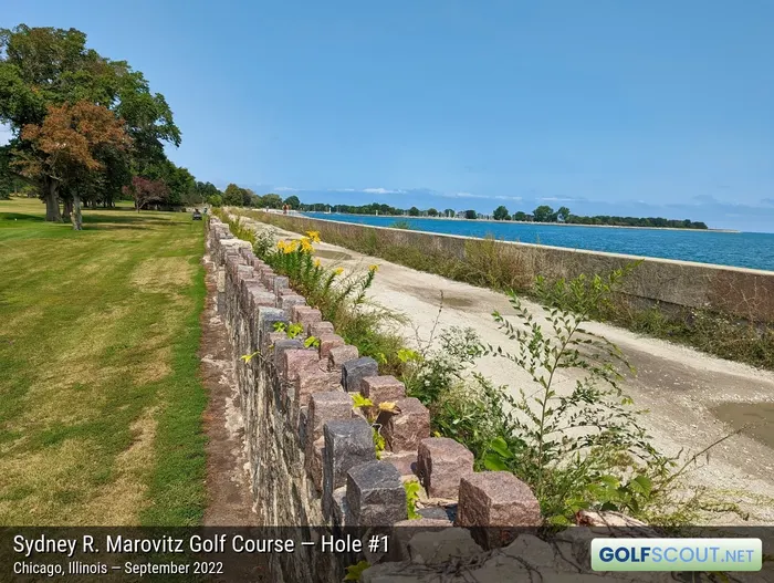 A view of the lake from the course. - Sydney R. Marovitz Golf Course