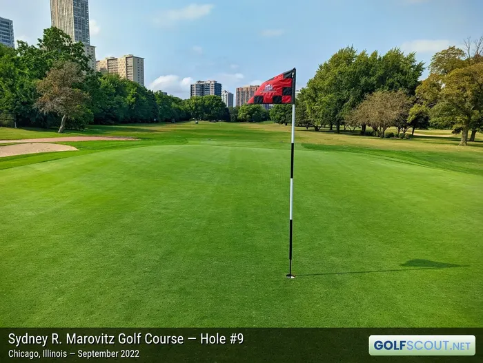 The 9th green at Sydney Marovitz. - Sydney R. Marovitz Golf Course