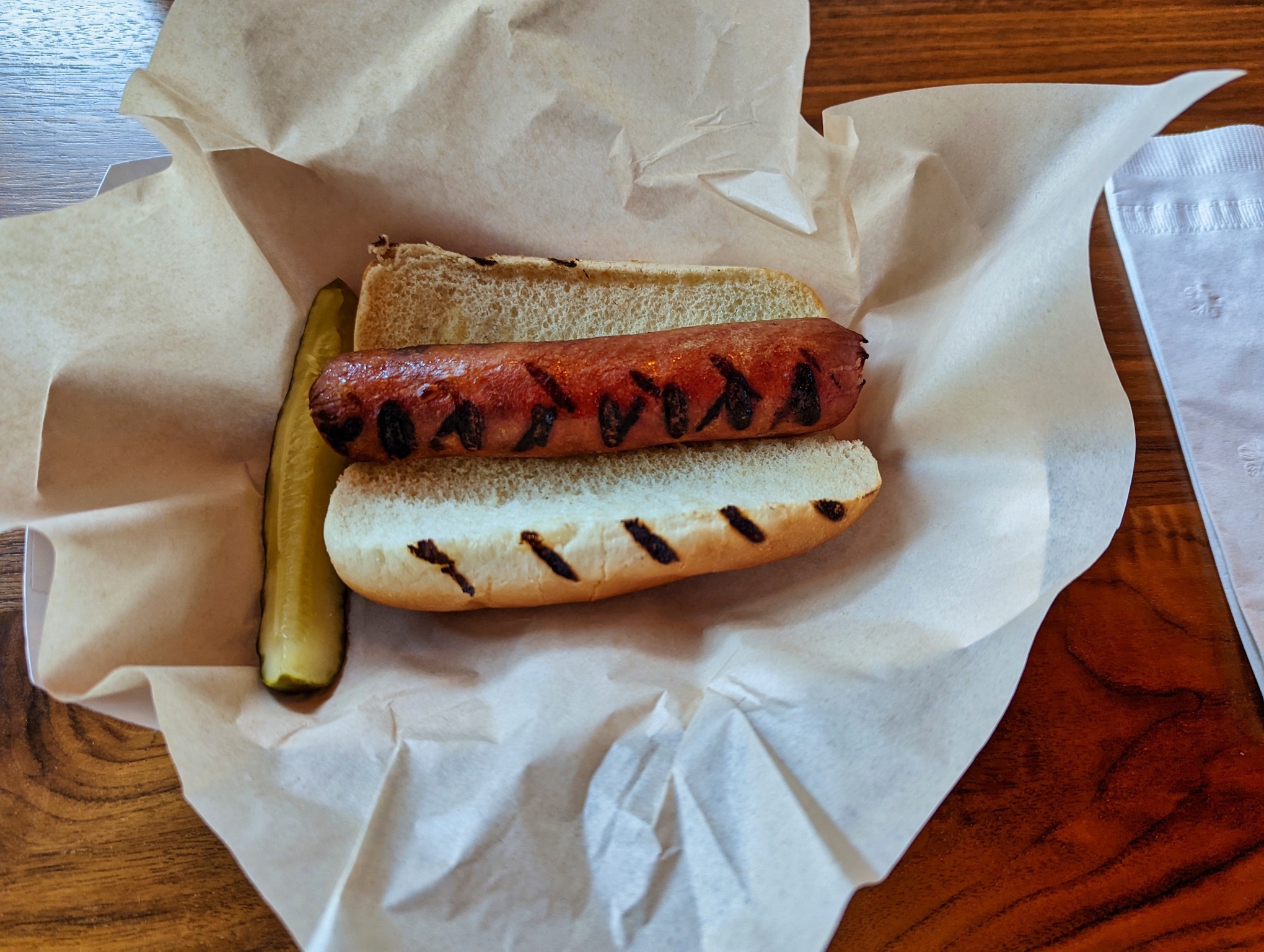 Photo of the hot dog at Oak Brook Golf Club in Oak Brook, Illinois.