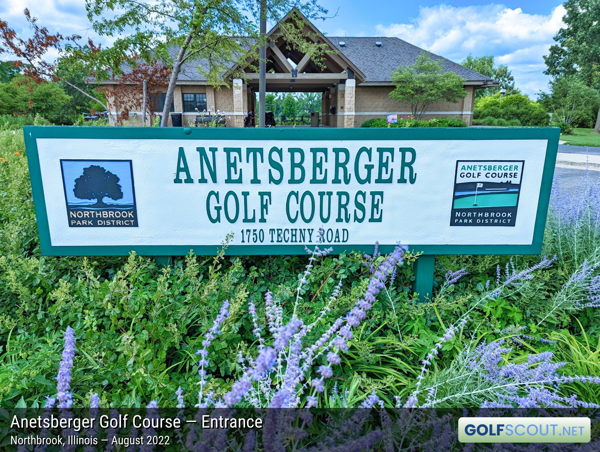 Sign at the entrance to Anetsberger Golf Course