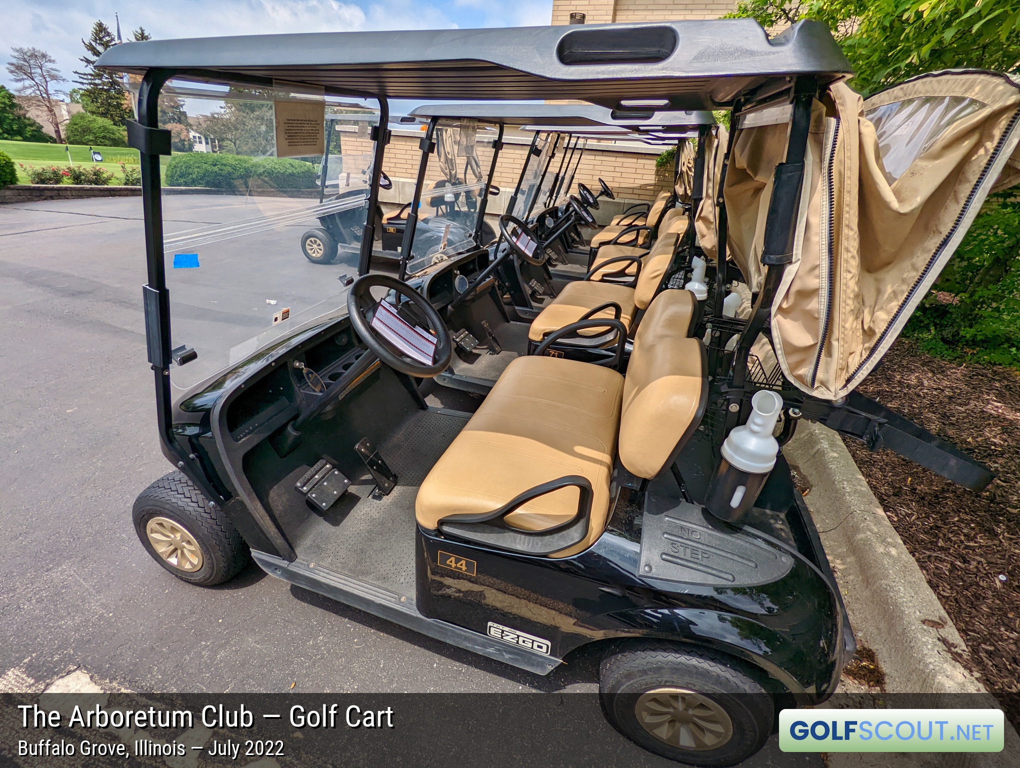 Photo of the golf carts at Arboretum Club in Buffalo Grove, Illinois. 