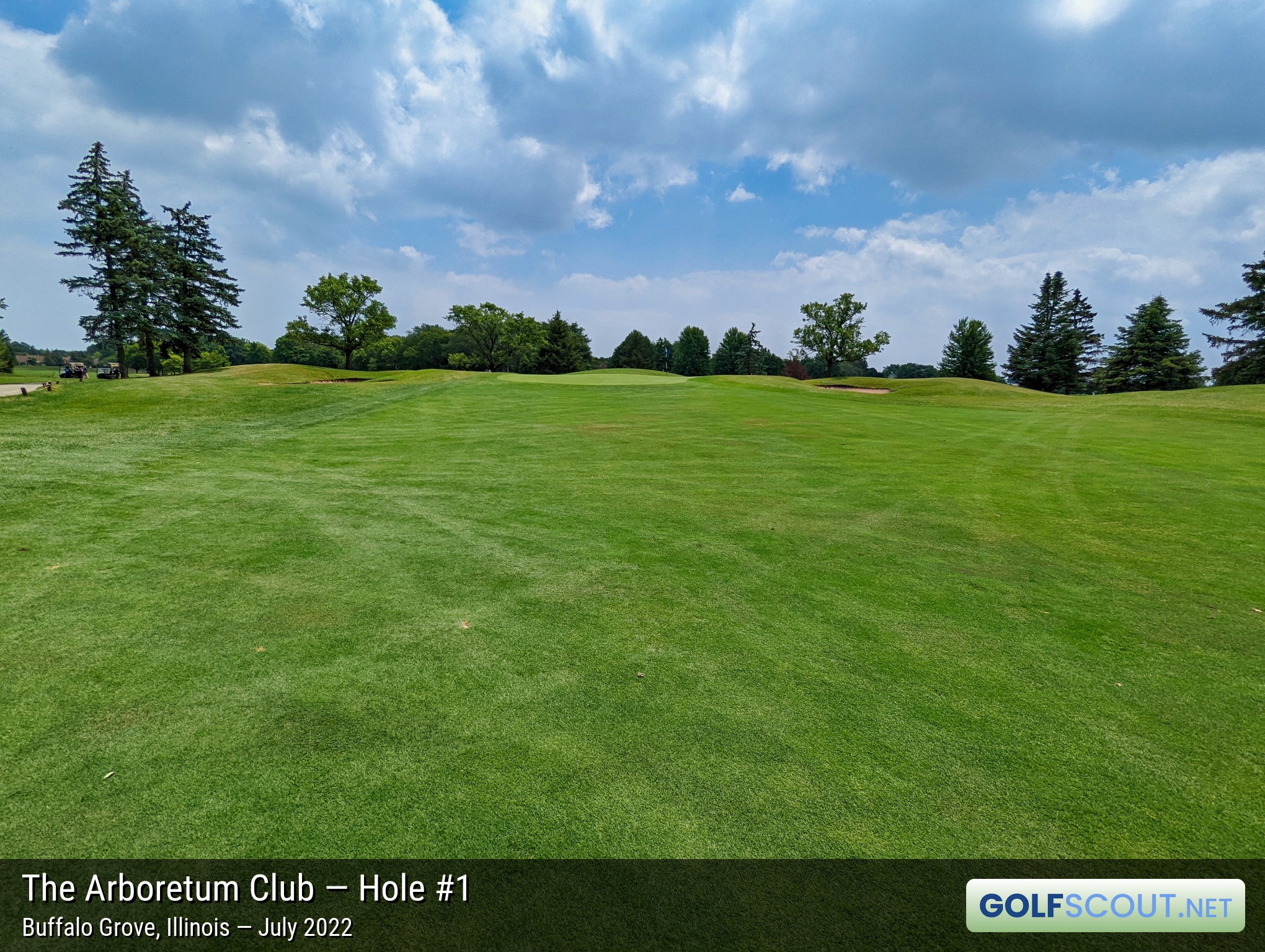 Photo of hole #1 at Arboretum Club in Buffalo Grove, Illinois. 