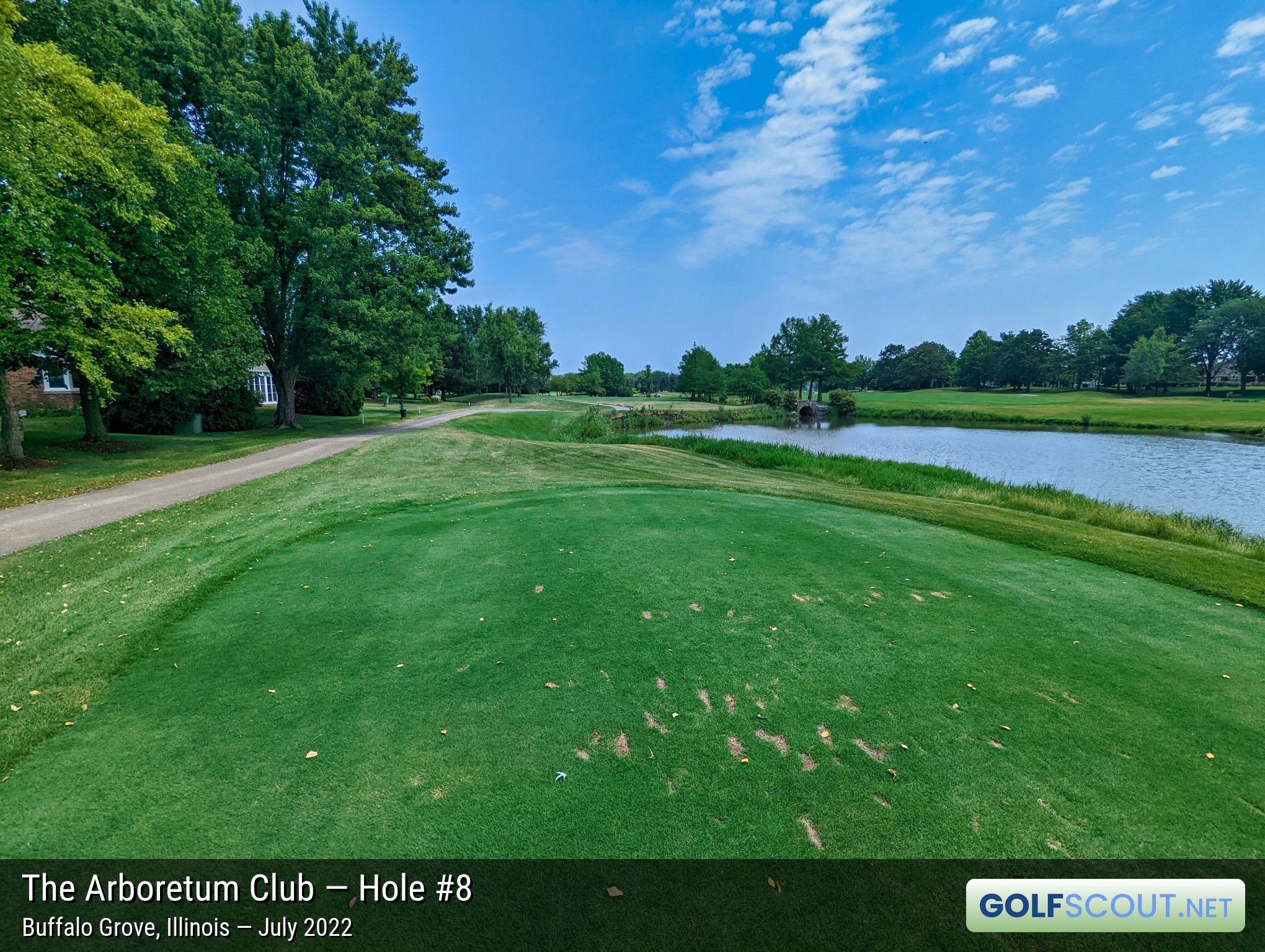 Photo of hole #8 at Arboretum Club in Buffalo Grove, Illinois. 