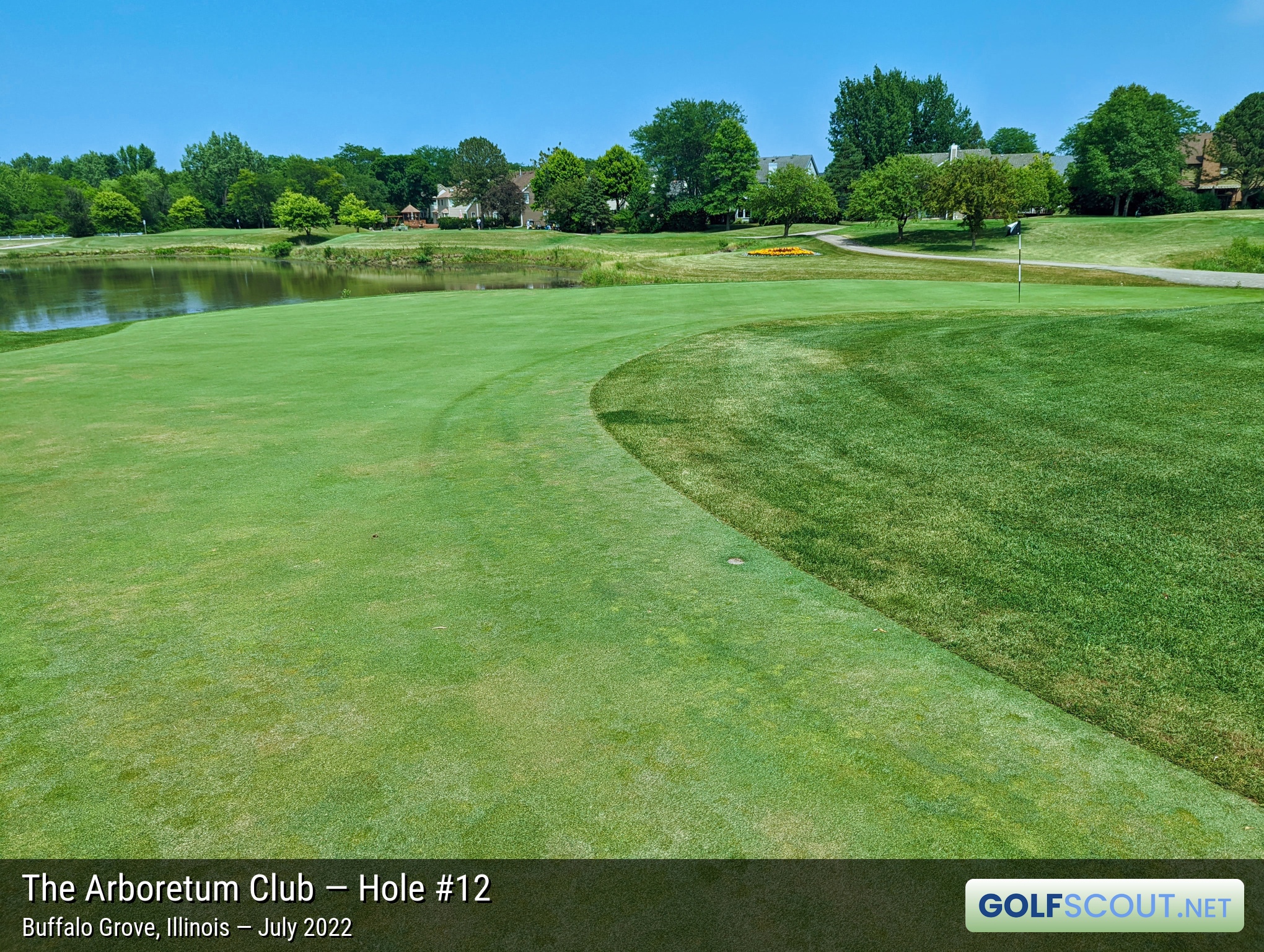Photo of hole #12 at Arboretum Club in Buffalo Grove, Illinois. 