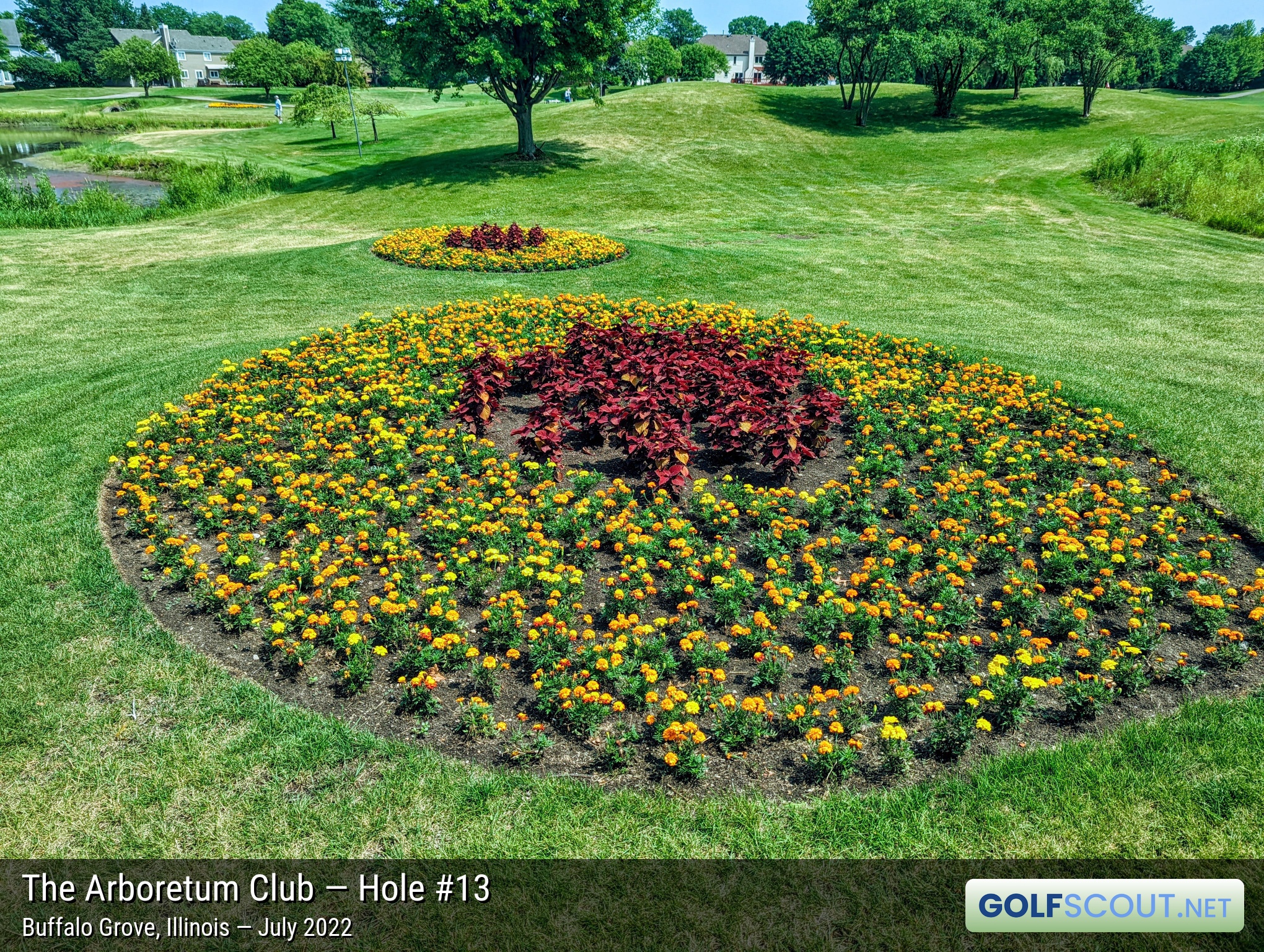 Photo of hole #13 at Arboretum Club in Buffalo Grove, Illinois. 