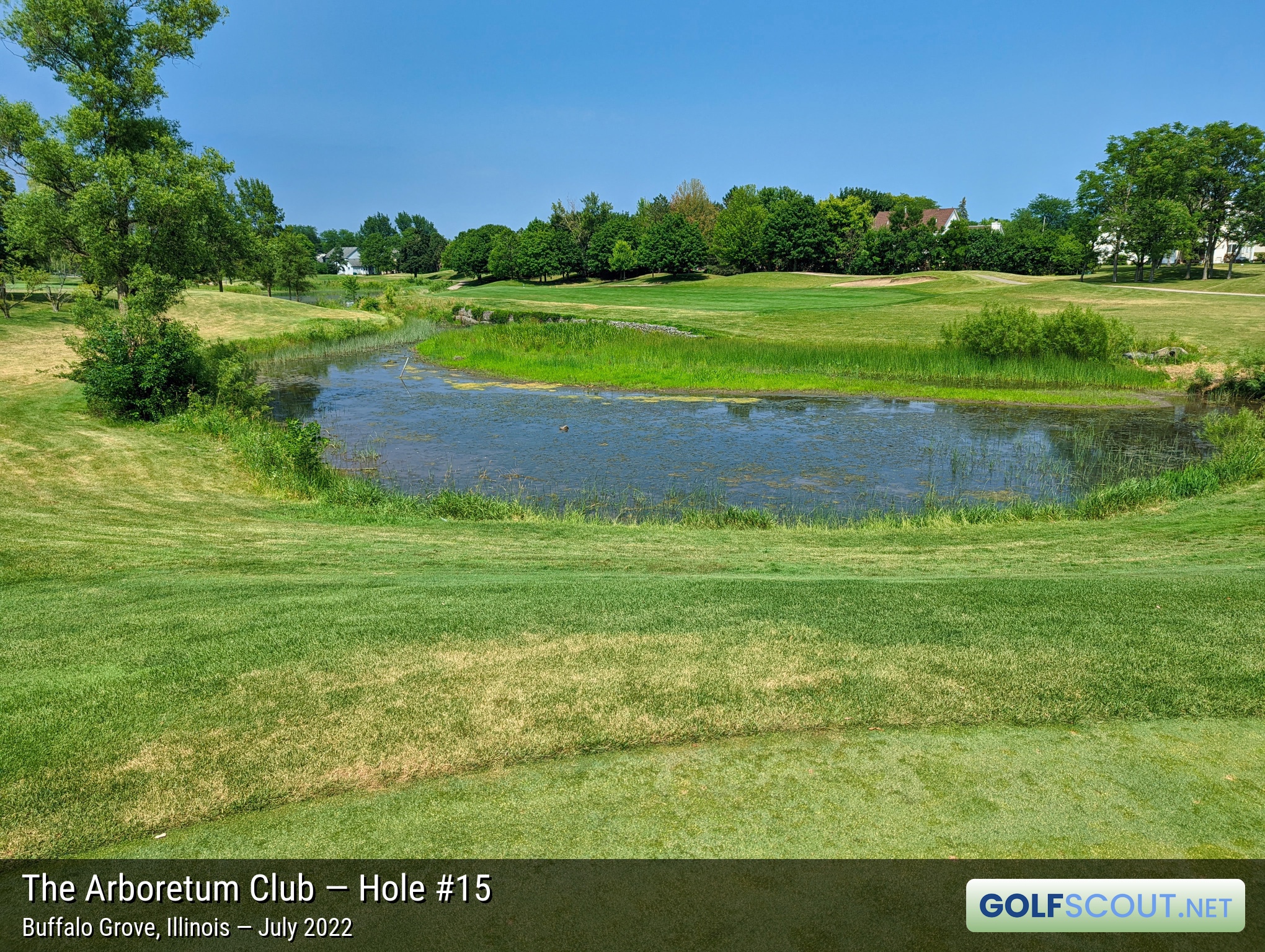 Photo of hole #15 at Arboretum Club in Buffalo Grove, Illinois. 