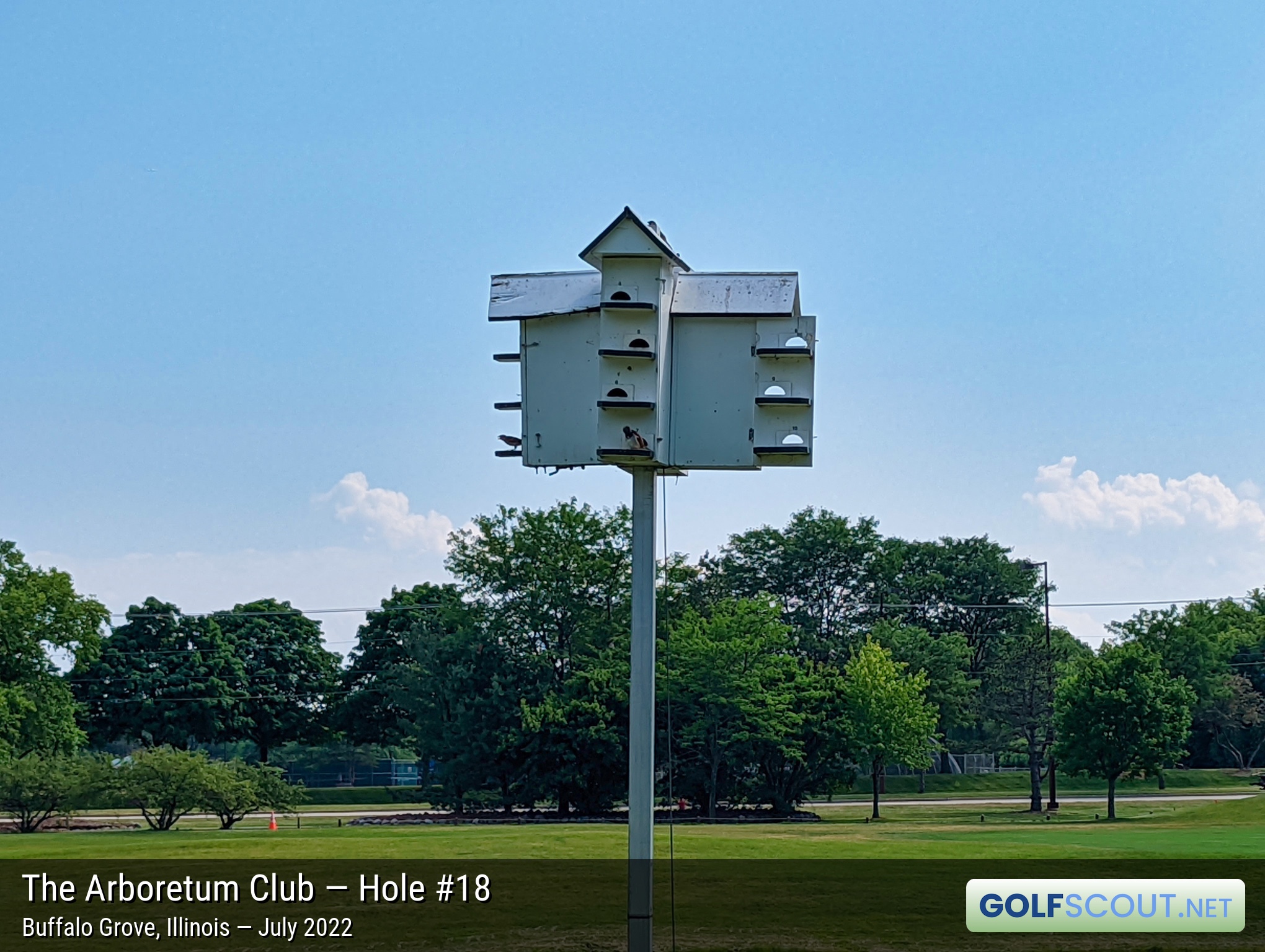 Photo of hole #18 at Arboretum Club in Buffalo Grove, Illinois. 
