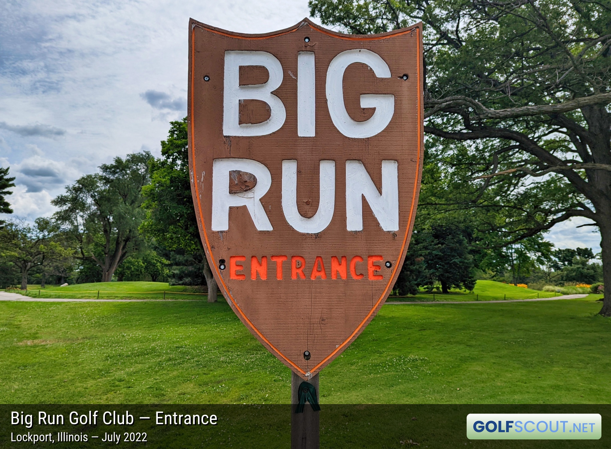 Sign at the entrance to Big Run Golf Club