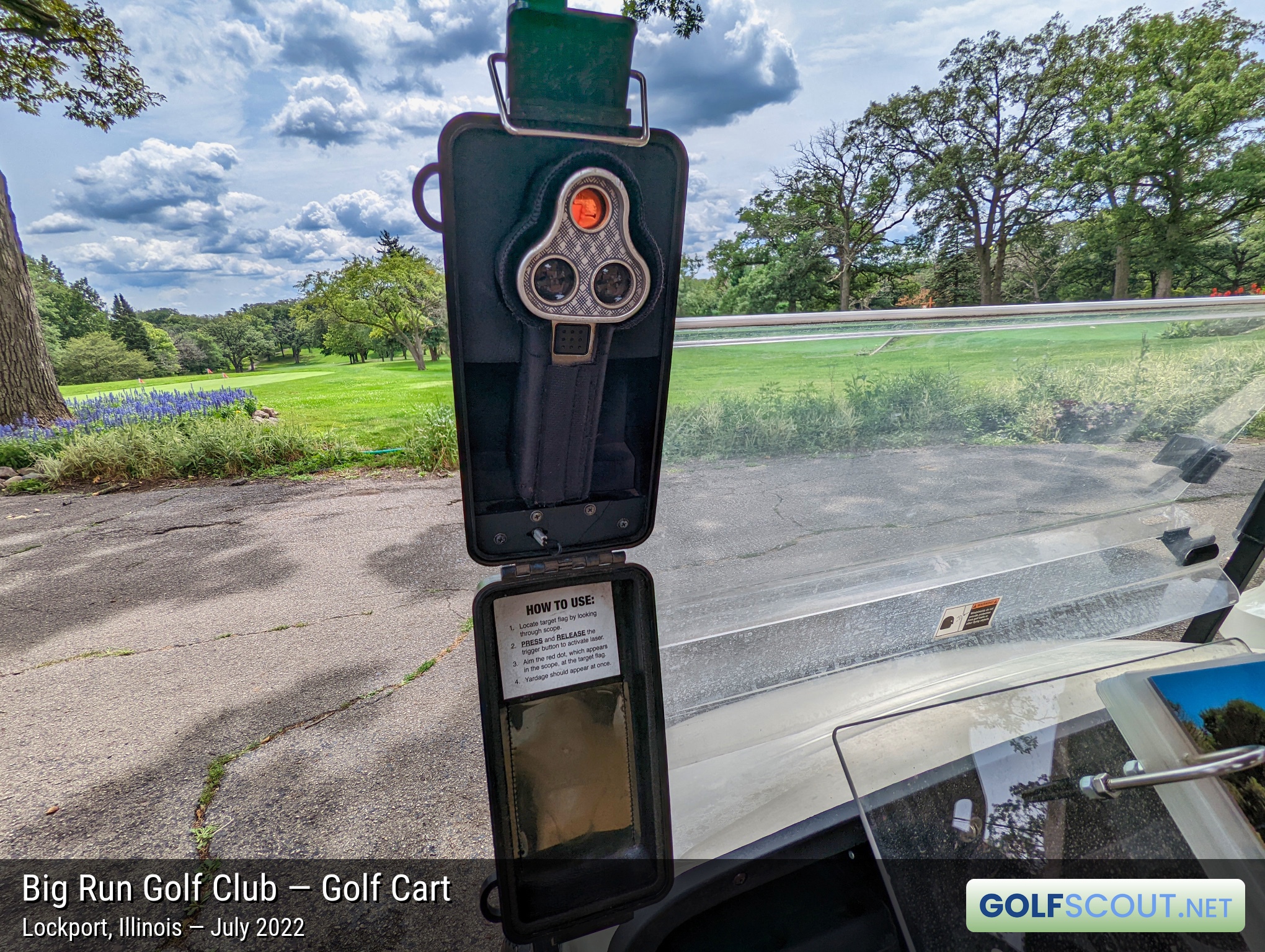 Photo of the golf carts at Big Run Golf Club in Lockport, Illinois. 