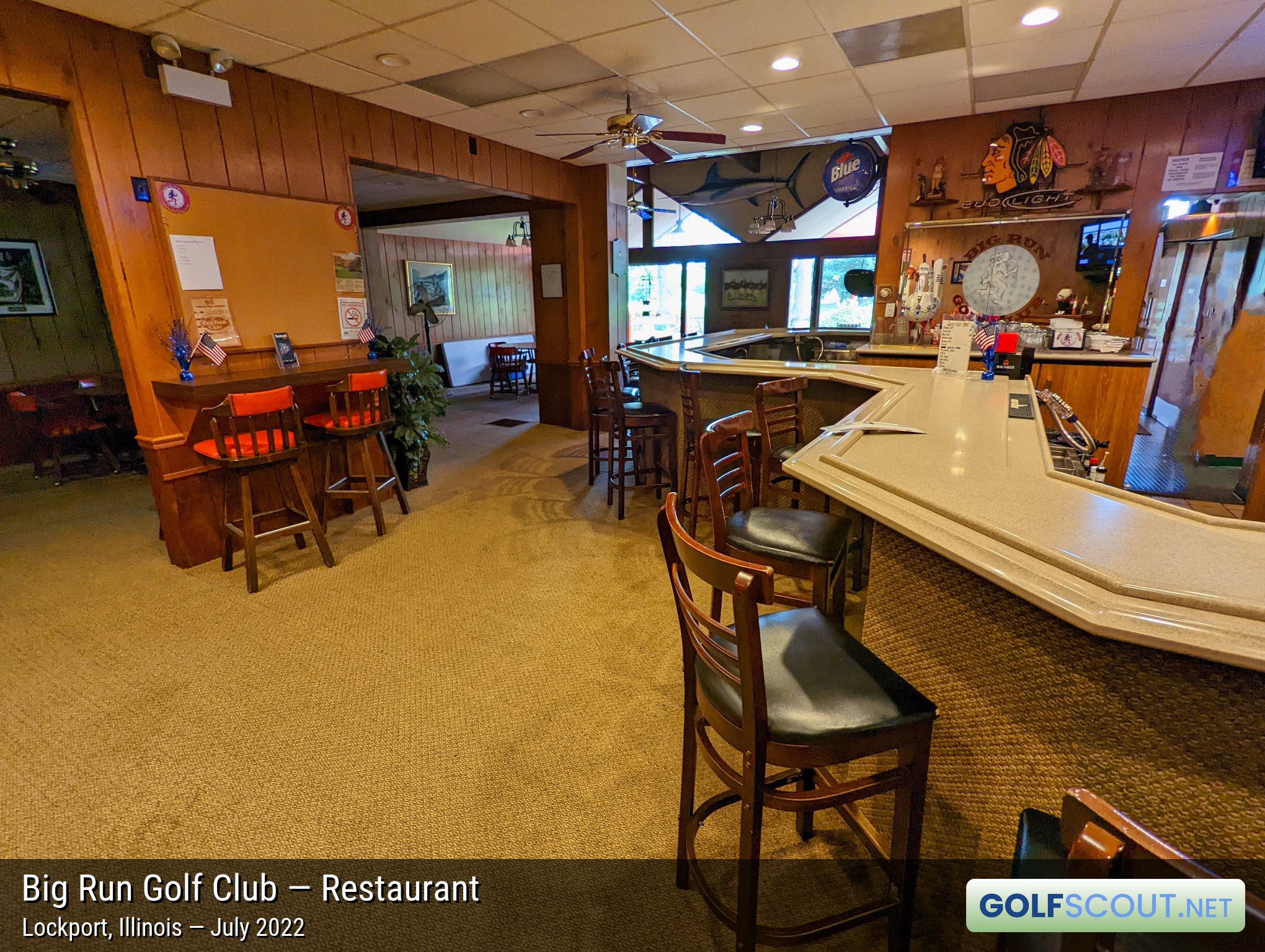 Photo of the restaurant at Big Run Golf Club in Lockport, Illinois. 