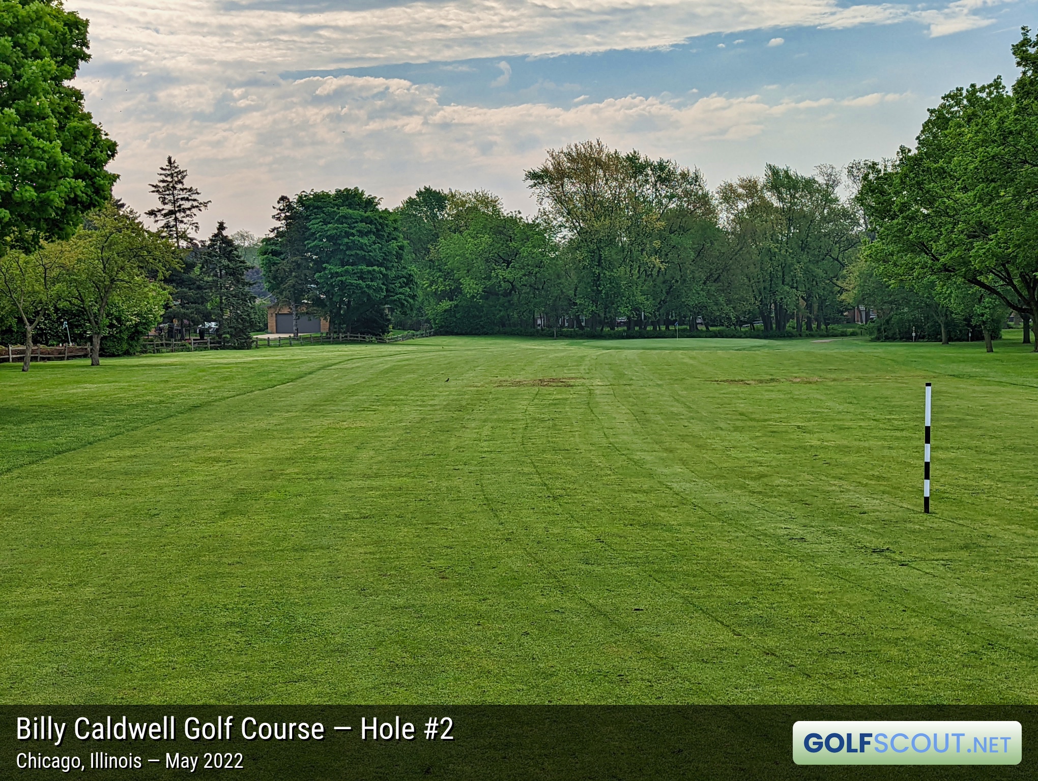 Photo of hole #2 at Billy Caldwell Golf Course in Chicago, Illinois. 