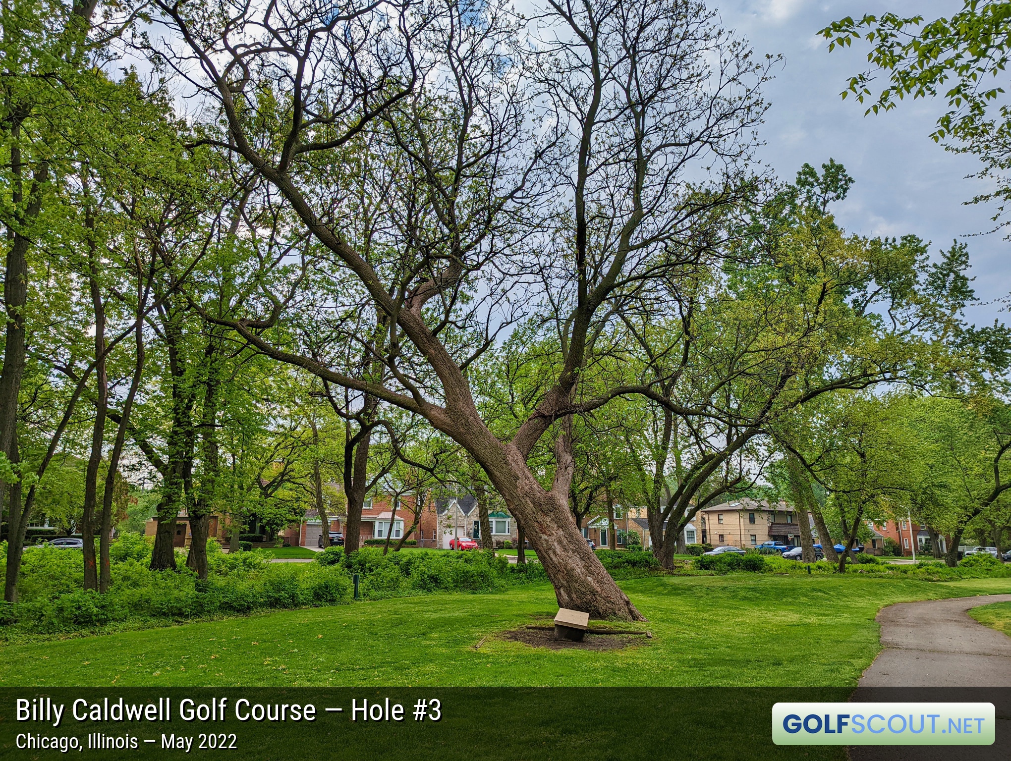 Photo of hole #3 at Billy Caldwell Golf Course in Chicago, Illinois. 