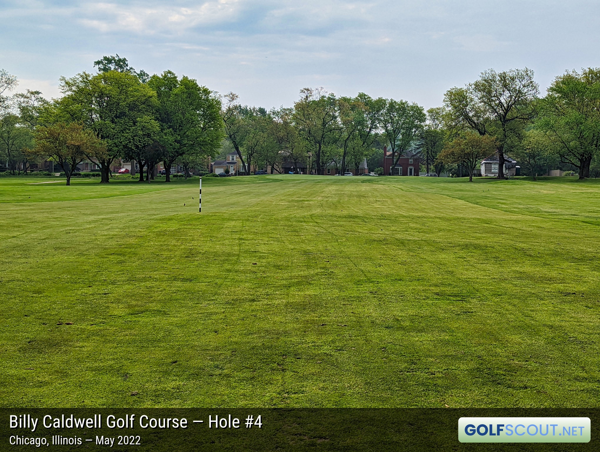 Photo of hole #4 at Billy Caldwell Golf Course in Chicago, Illinois. 