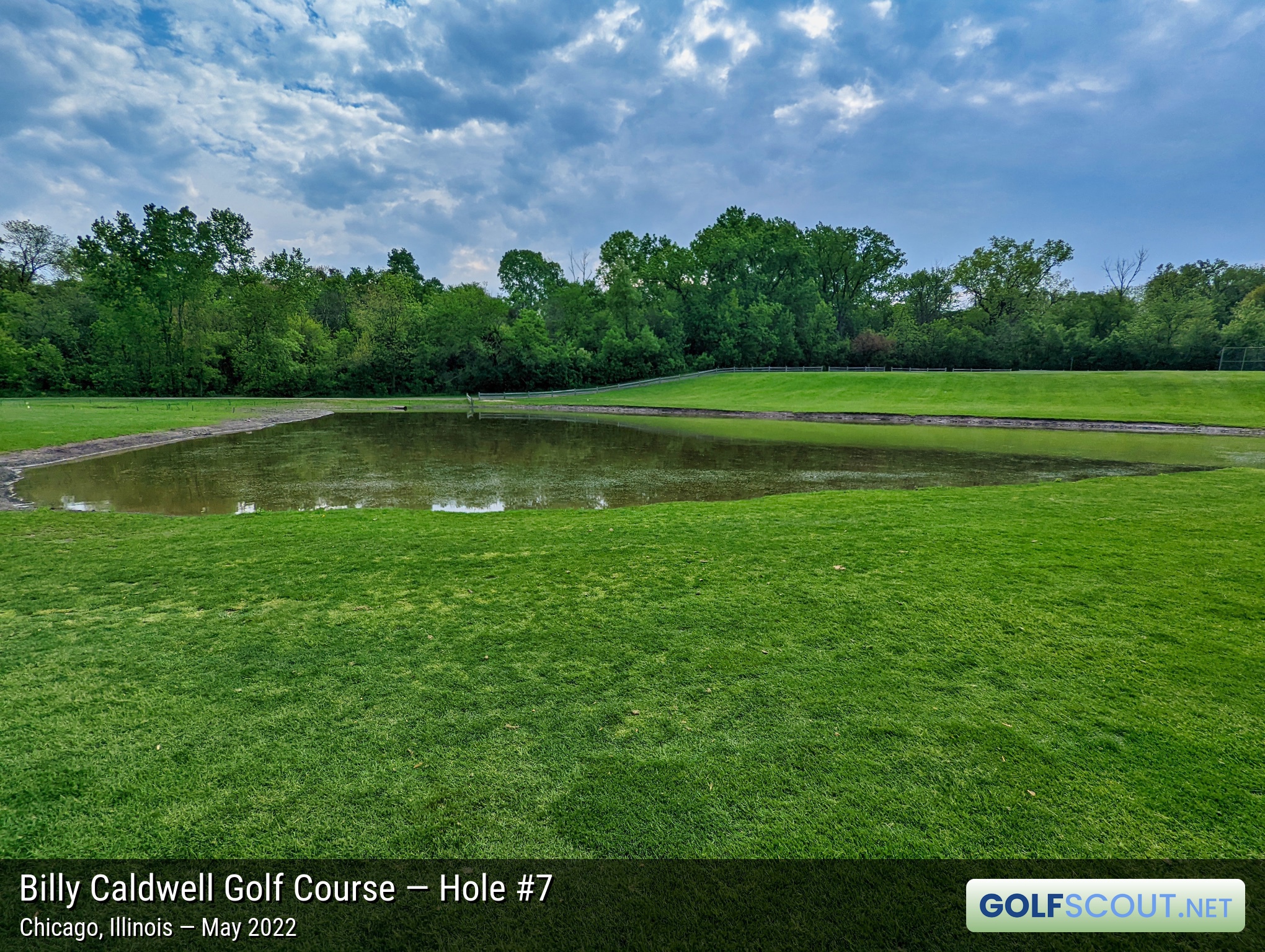 Photo of hole #7 at Billy Caldwell Golf Course in Chicago, Illinois. 