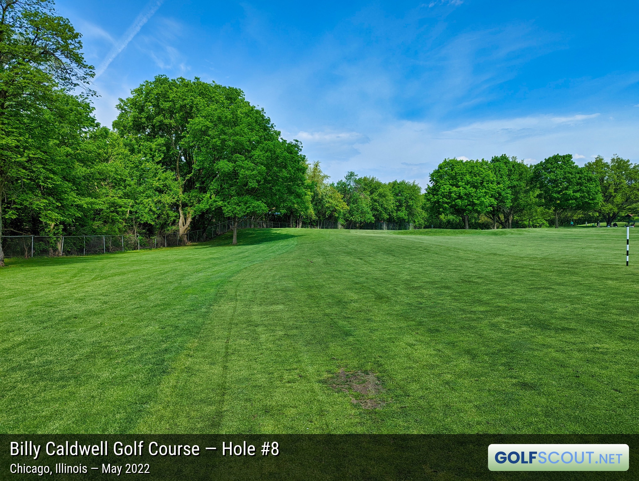Photo of hole #8 at Billy Caldwell Golf Course in Chicago, Illinois. 