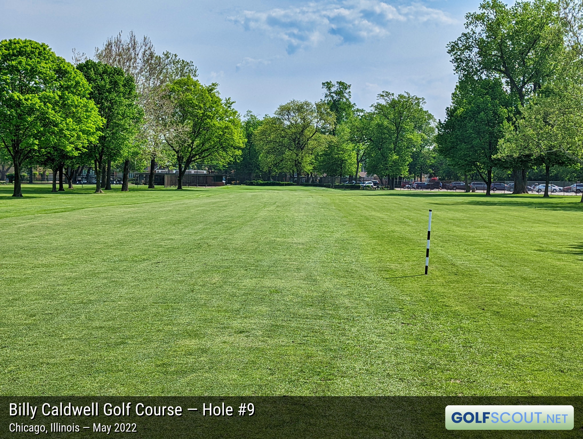 Photo of hole #9 at Billy Caldwell Golf Course in Chicago, Illinois. 