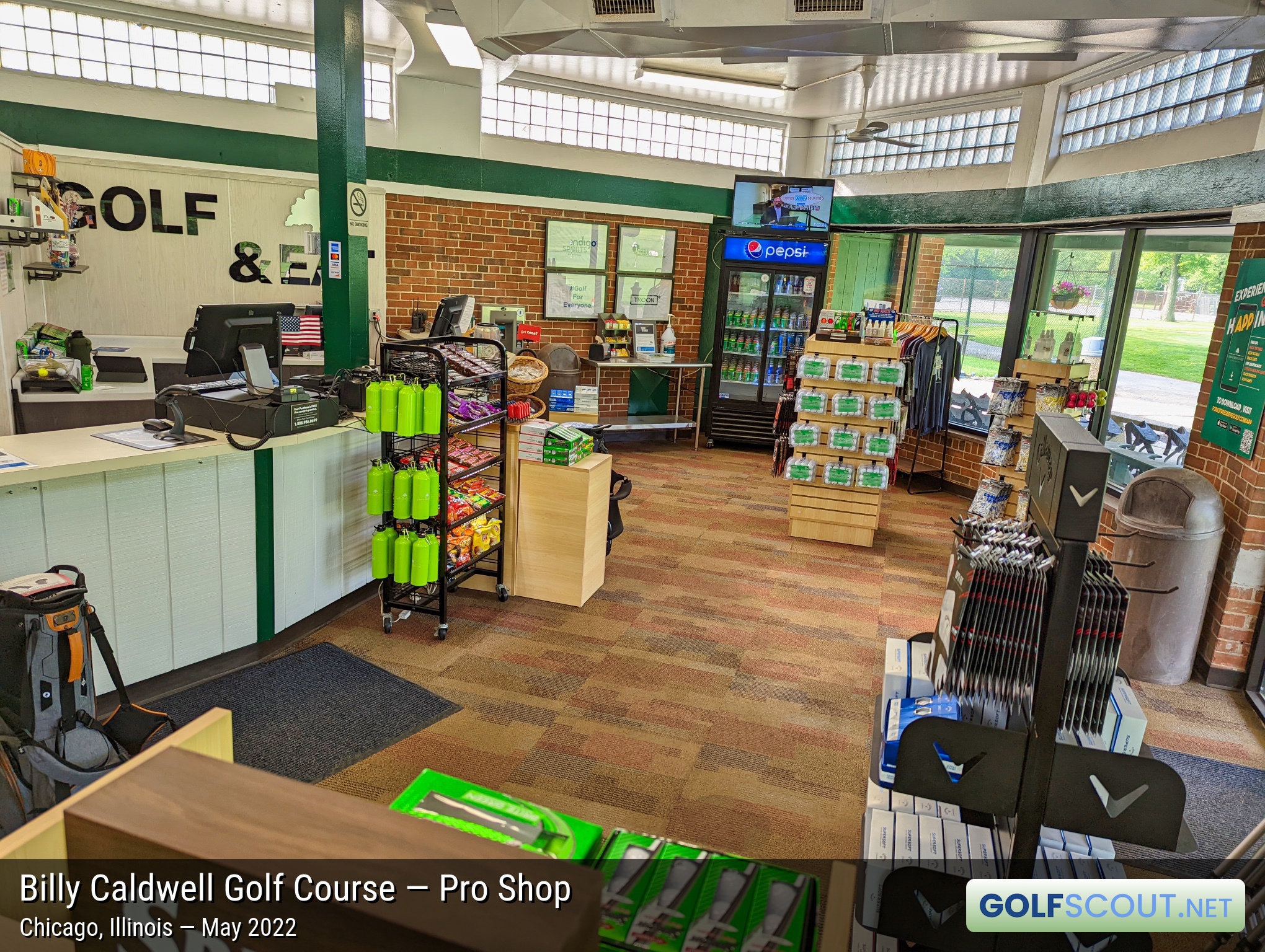 Photo of the pro shop at Billy Caldwell Golf Course in Chicago, Illinois. I've always been well taken care of at BC. Sometimes the computers are running slow and it takes a bit to complete the transaction, but this is true of practically every golf course I've played at.