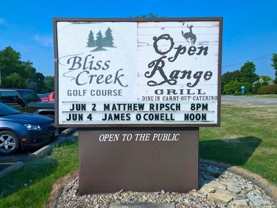 Bliss Creek Golf Course Entrance Sign