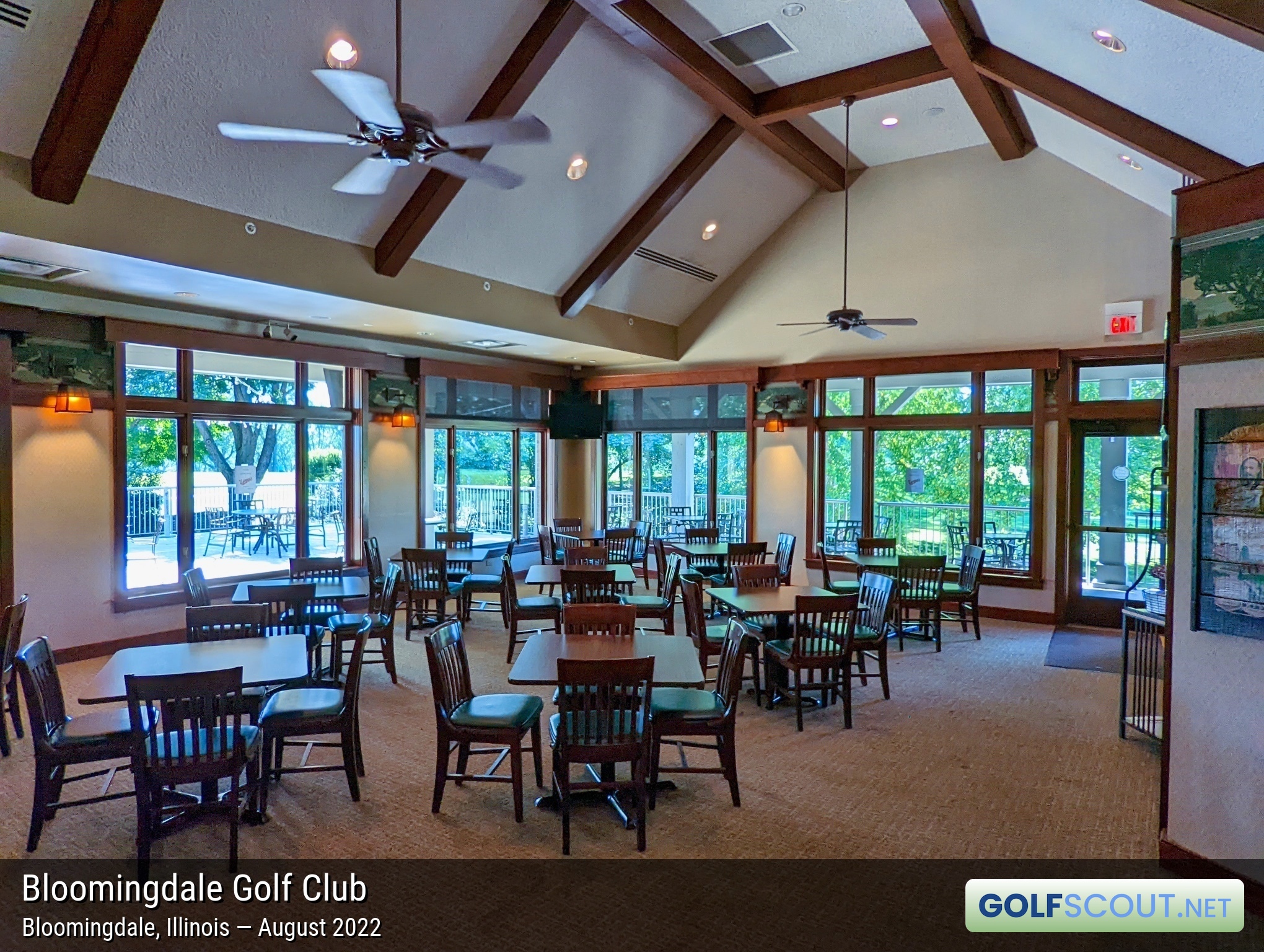 Photo of the restaurant at Bloomingdale Golf Club in Bloomingdale, Illinois. 