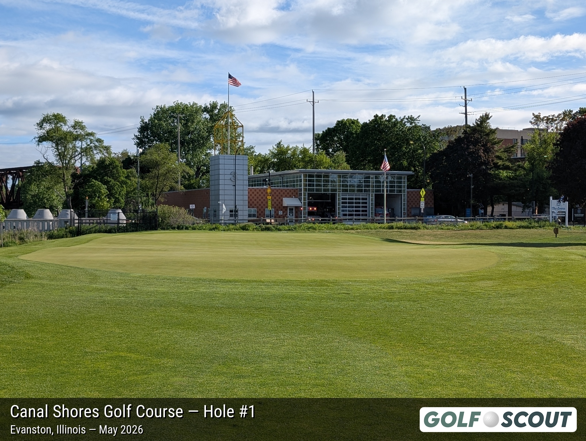Hole 1 at The Evans at Canal Shores