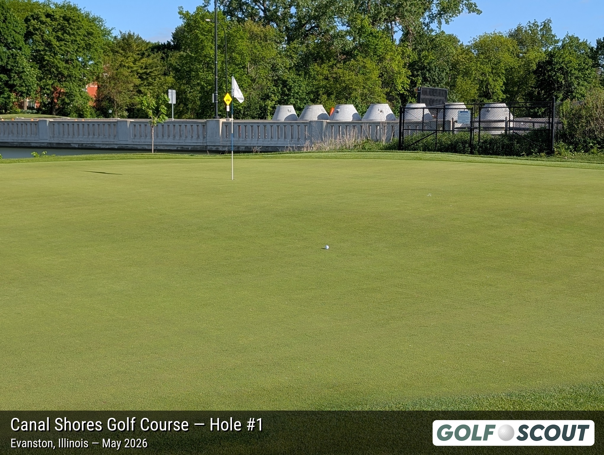 Hole 1 at The Evans at Canal Shores