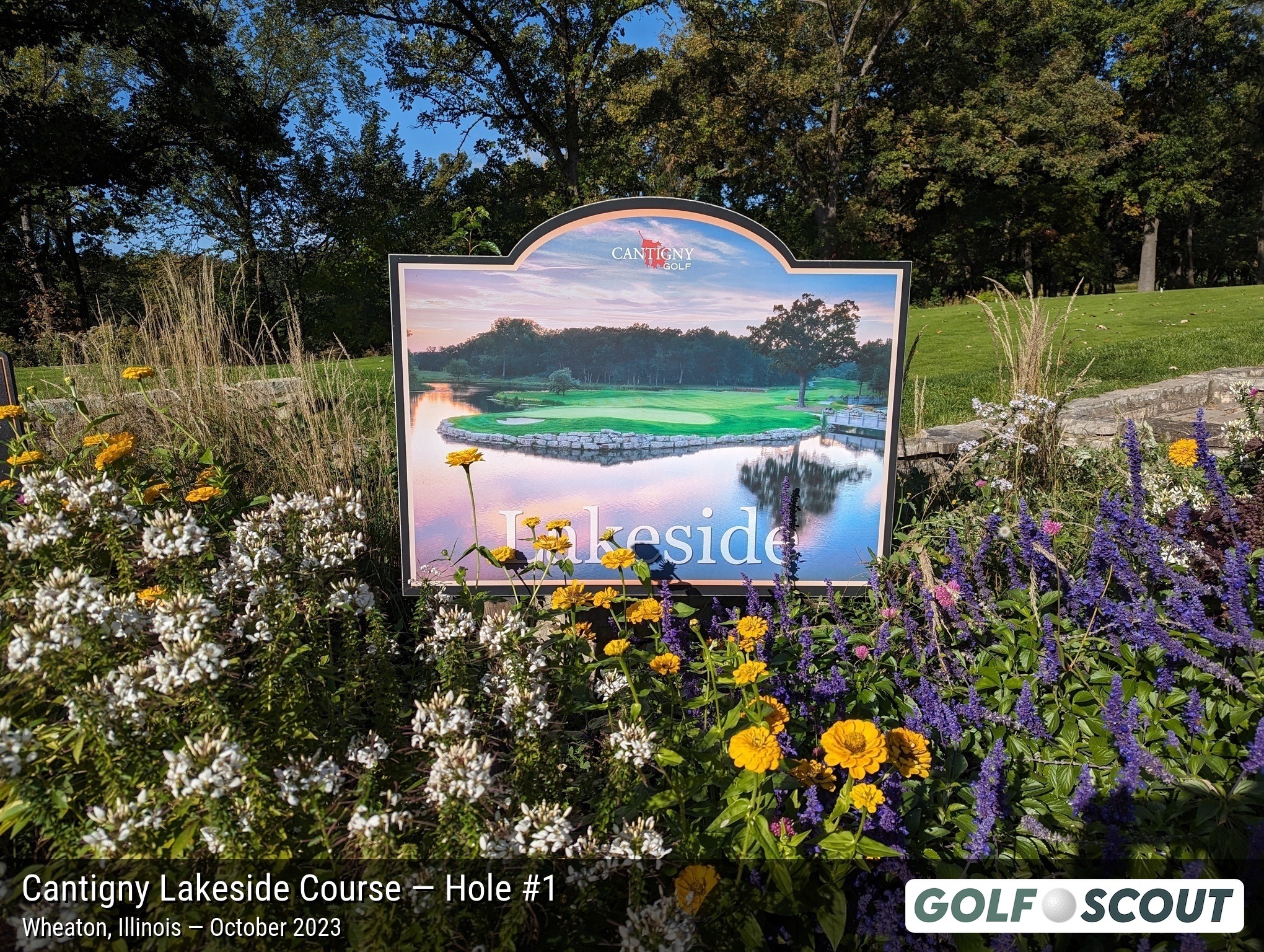 Hole 1 at Cantigny Lakeside Course