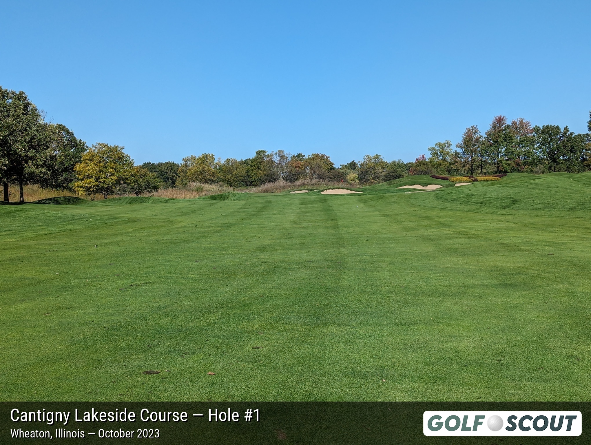 Hole 1 at Cantigny Lakeside Course