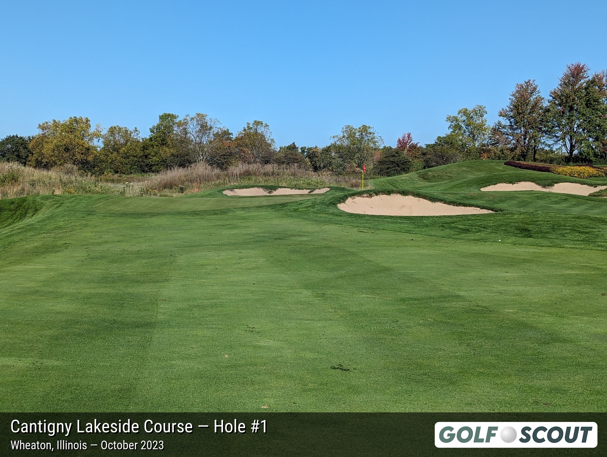 Hole 1 at Cantigny Lakeside Course
