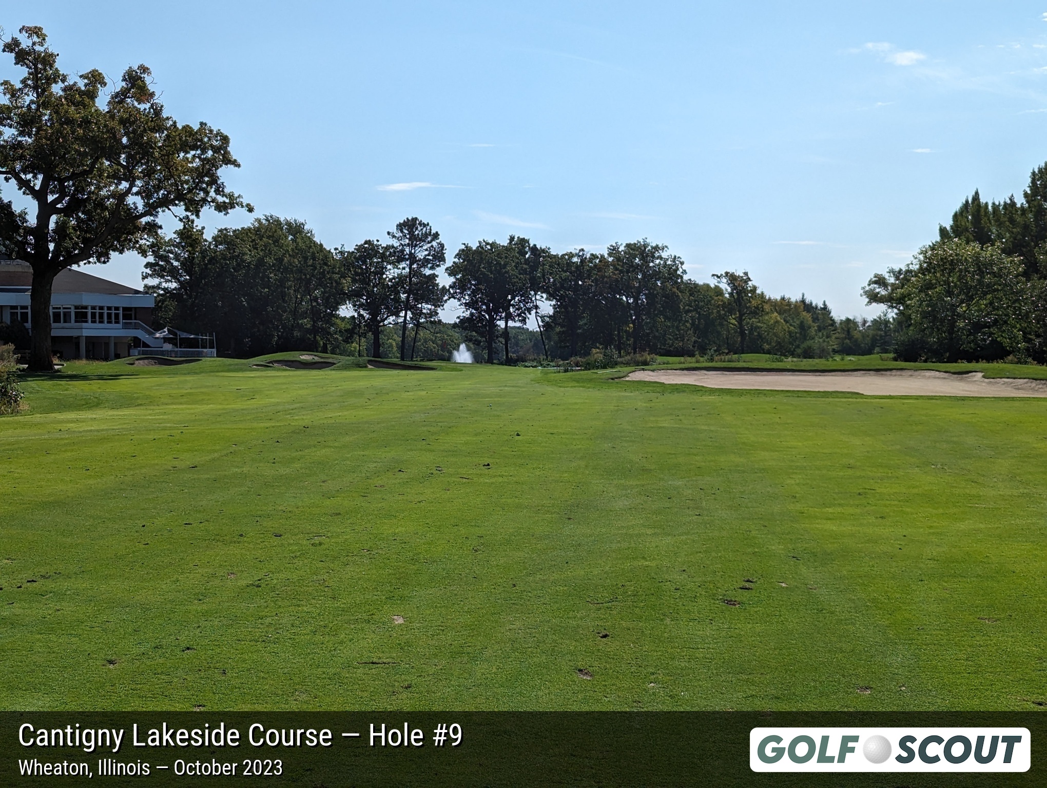 Hole 9 at Cantigny Lakeside Course