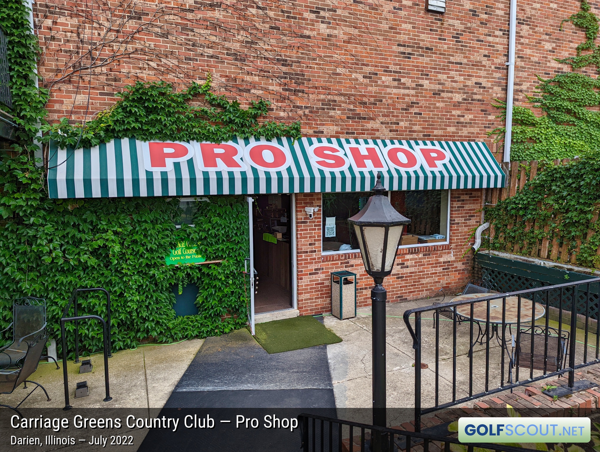 Photo of the pro shop at Carriage Greens Country Club in Darien, Illinois. 