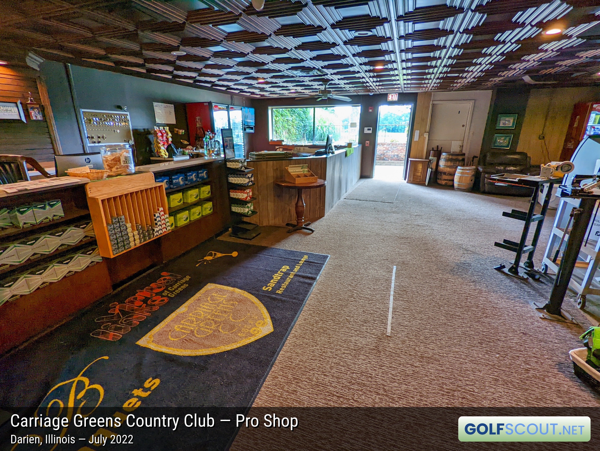 Photo of the pro shop at Carriage Greens Country Club in Darien, Illinois. 
