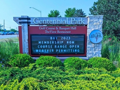 Centennial Park Golf Course Entrance Sign