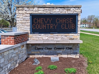 Chevy Chase Country Club Entrance Sign