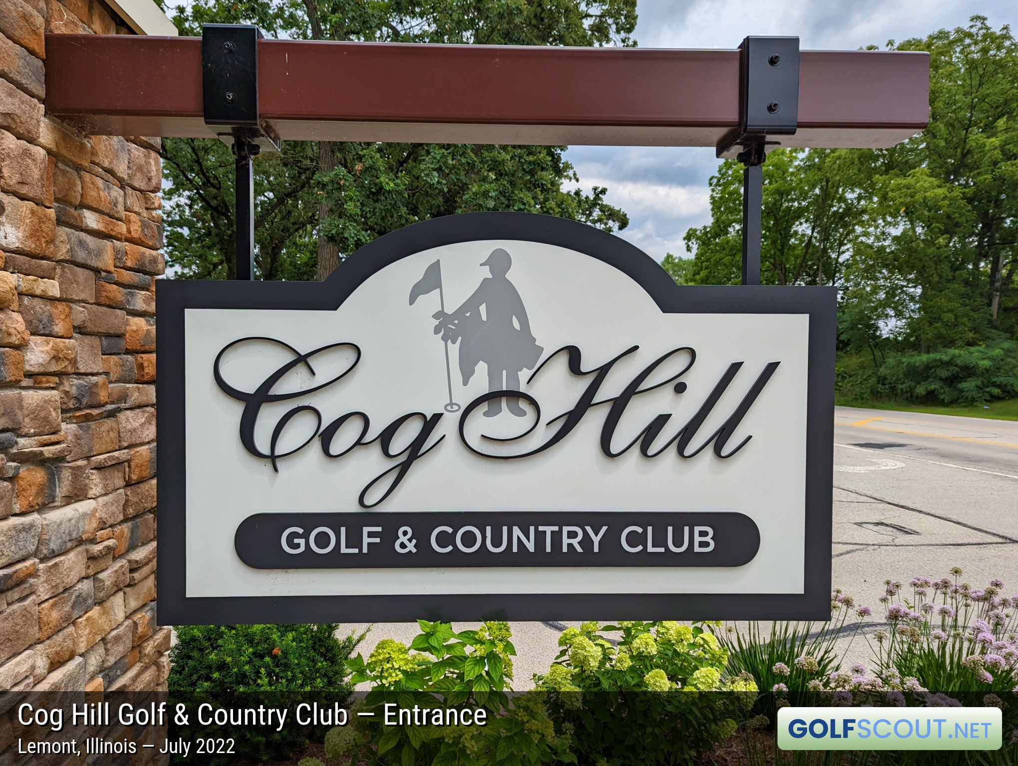 Sign at the entrance to Cog Hill Course #1