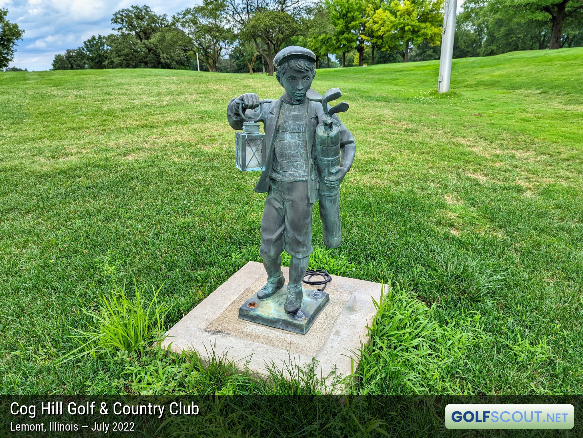 Miscellaneous photo of Cog Hill Course #3 in Palos Park, Illinois. I'd love to know the backstory on this guy.