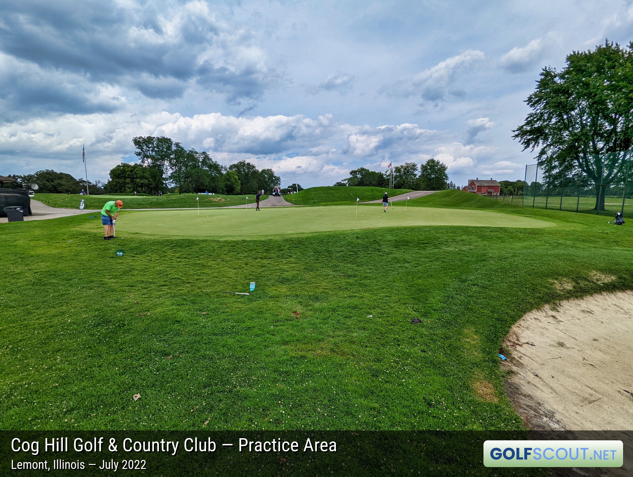 Photo of the practice area at Cog Hill Course #4 - Dubsdread in Lemont, Illinois. 