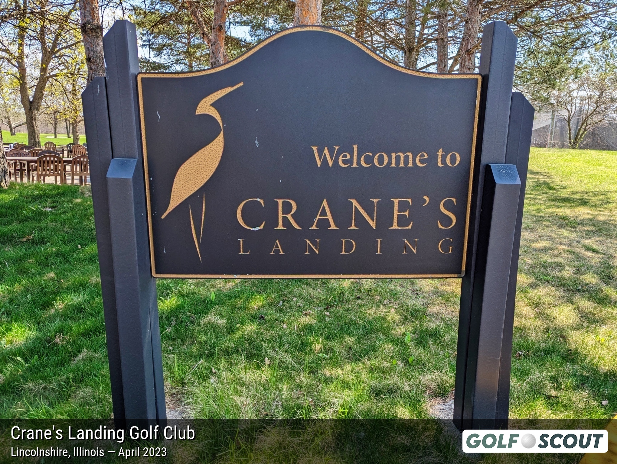 Sign at the entrance to Crane