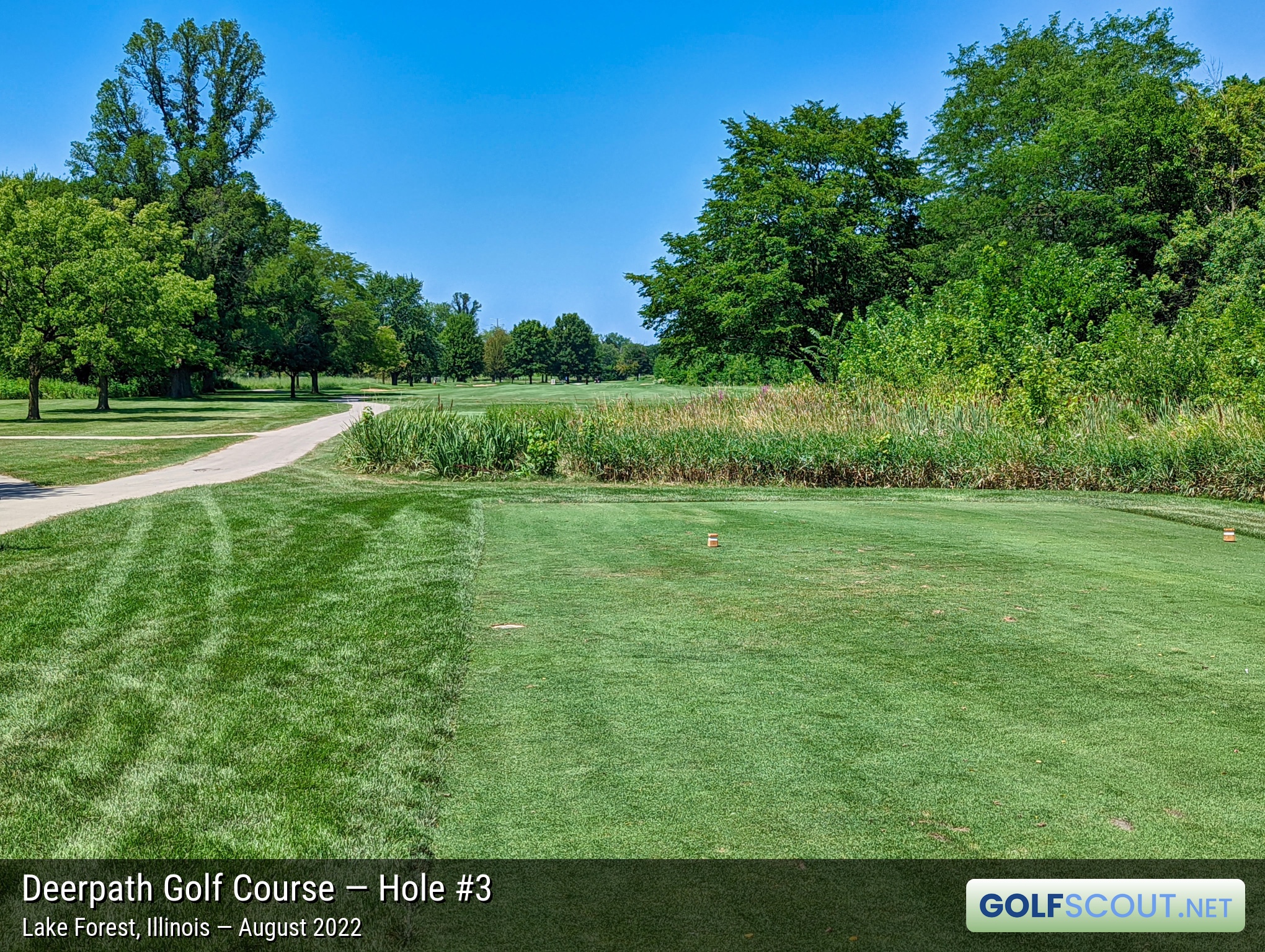 Photo of hole #3 at Deerpath Golf Course in Lake Forest, Illinois. 