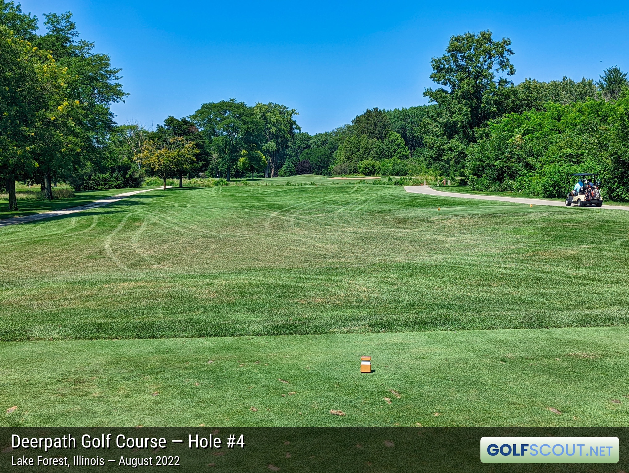 Photo of hole #4 at Deerpath Golf Course in Lake Forest, Illinois. 