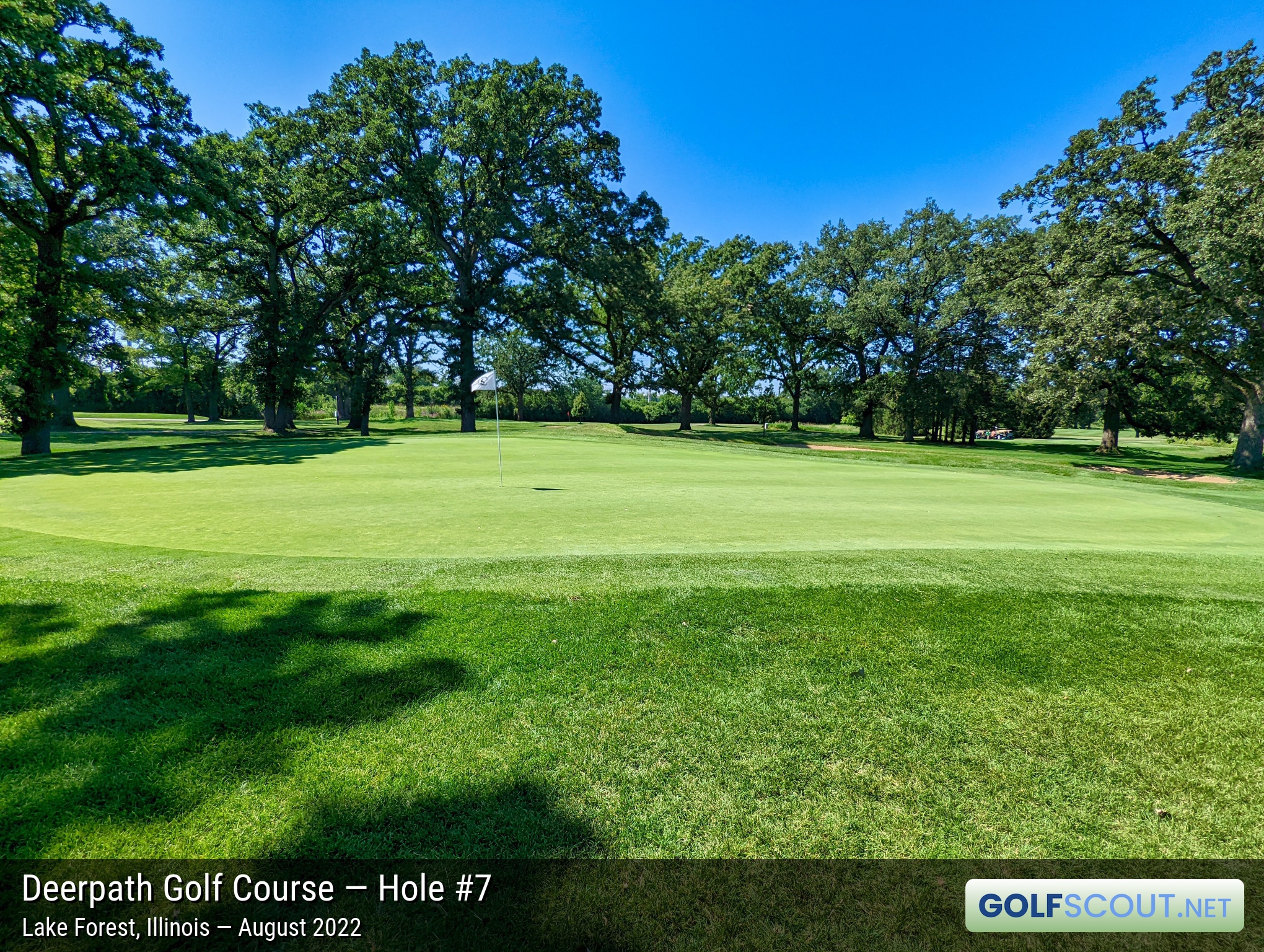 Photo of hole #7 at Deerpath Golf Course in Lake Forest, Illinois. 