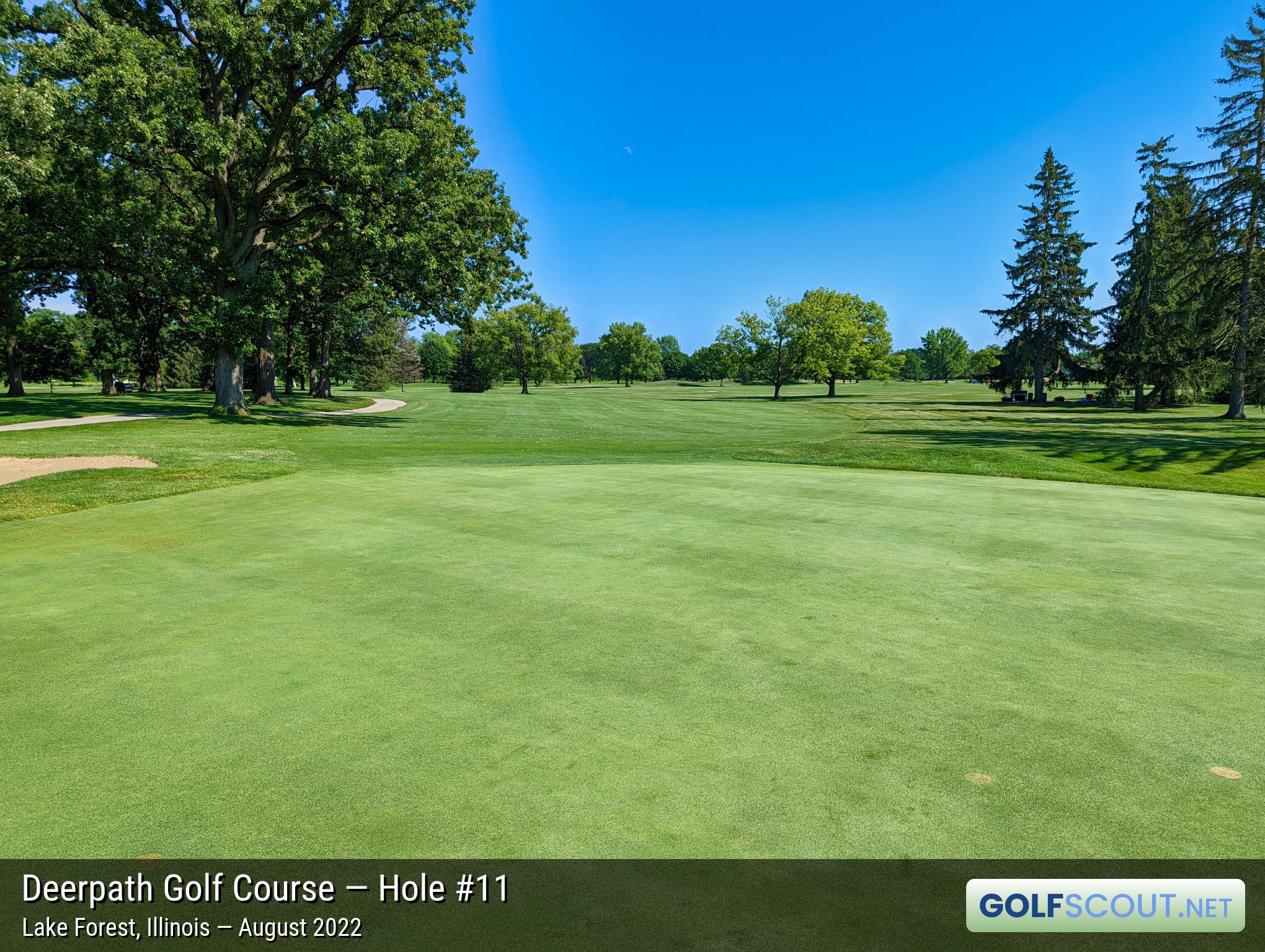 Photo of hole #11 at Deerpath Golf Course in Lake Forest, Illinois. 