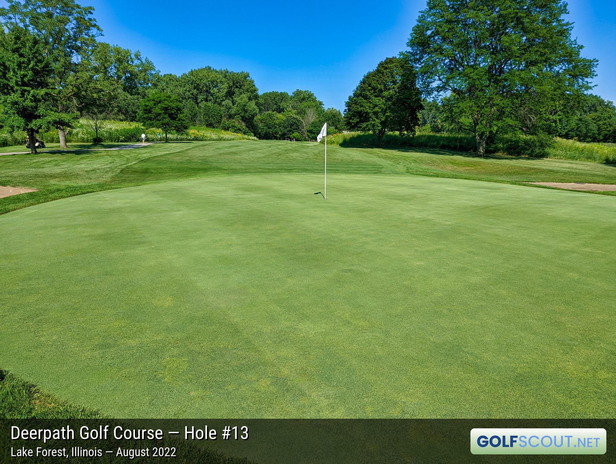 Photo of hole #13 at Deerpath Golf Course in Lake Forest, Illinois. 