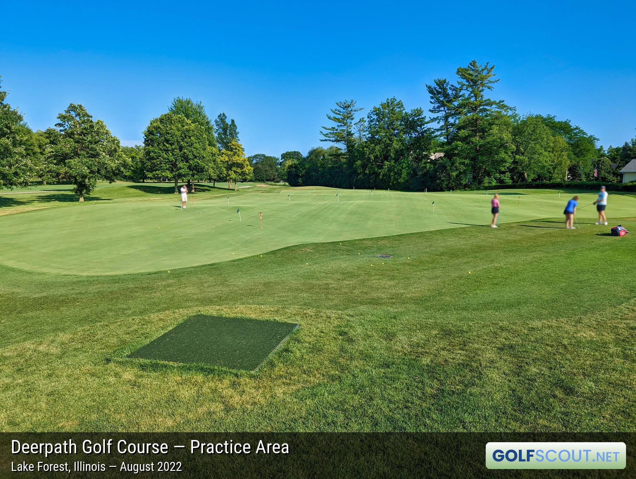 Photo of the practice area at Deerpath Golf Course in Lake Forest, Illinois. 