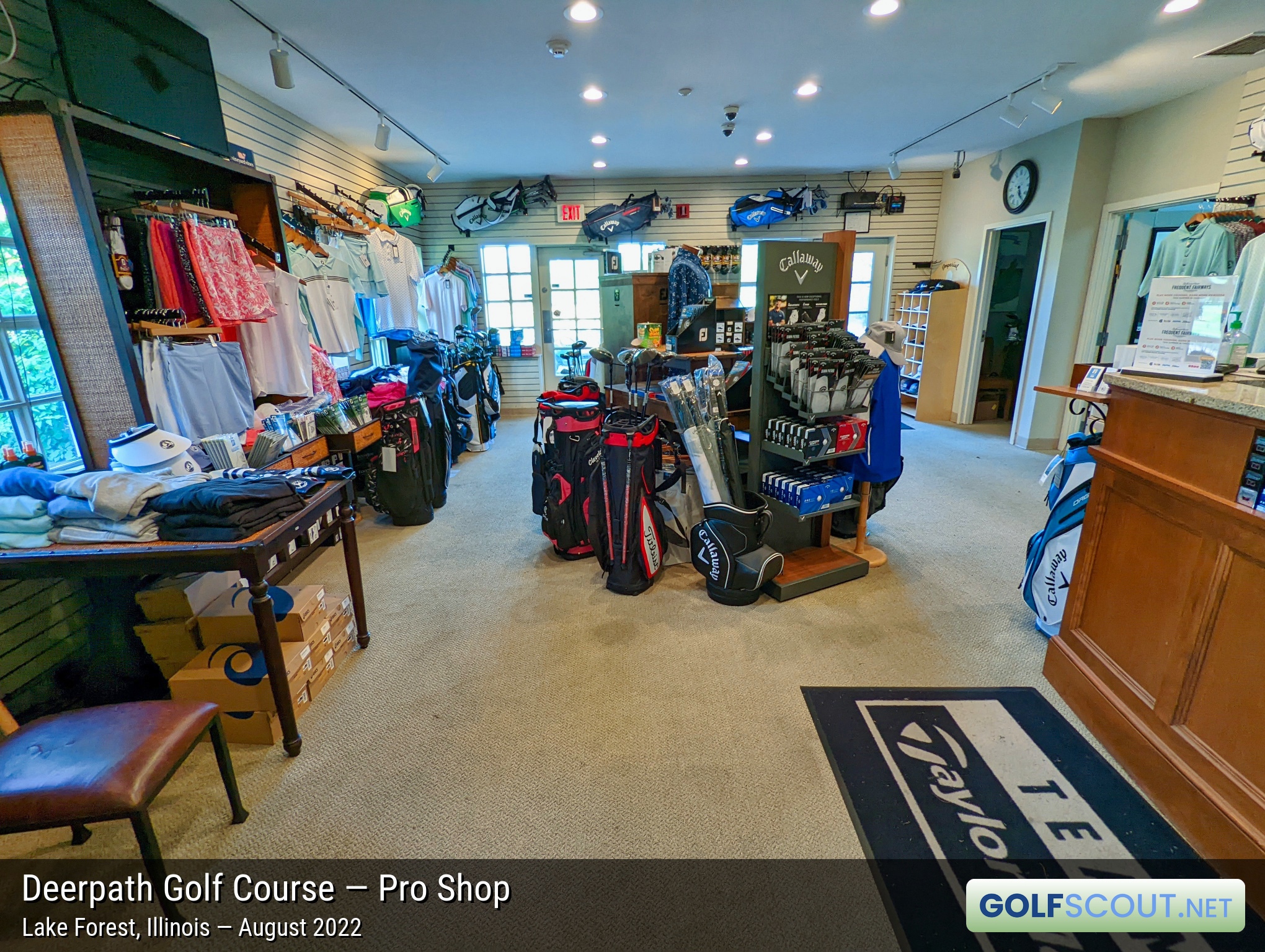 Photo of the pro shop at Deerpath Golf Course in Lake Forest, Illinois. 