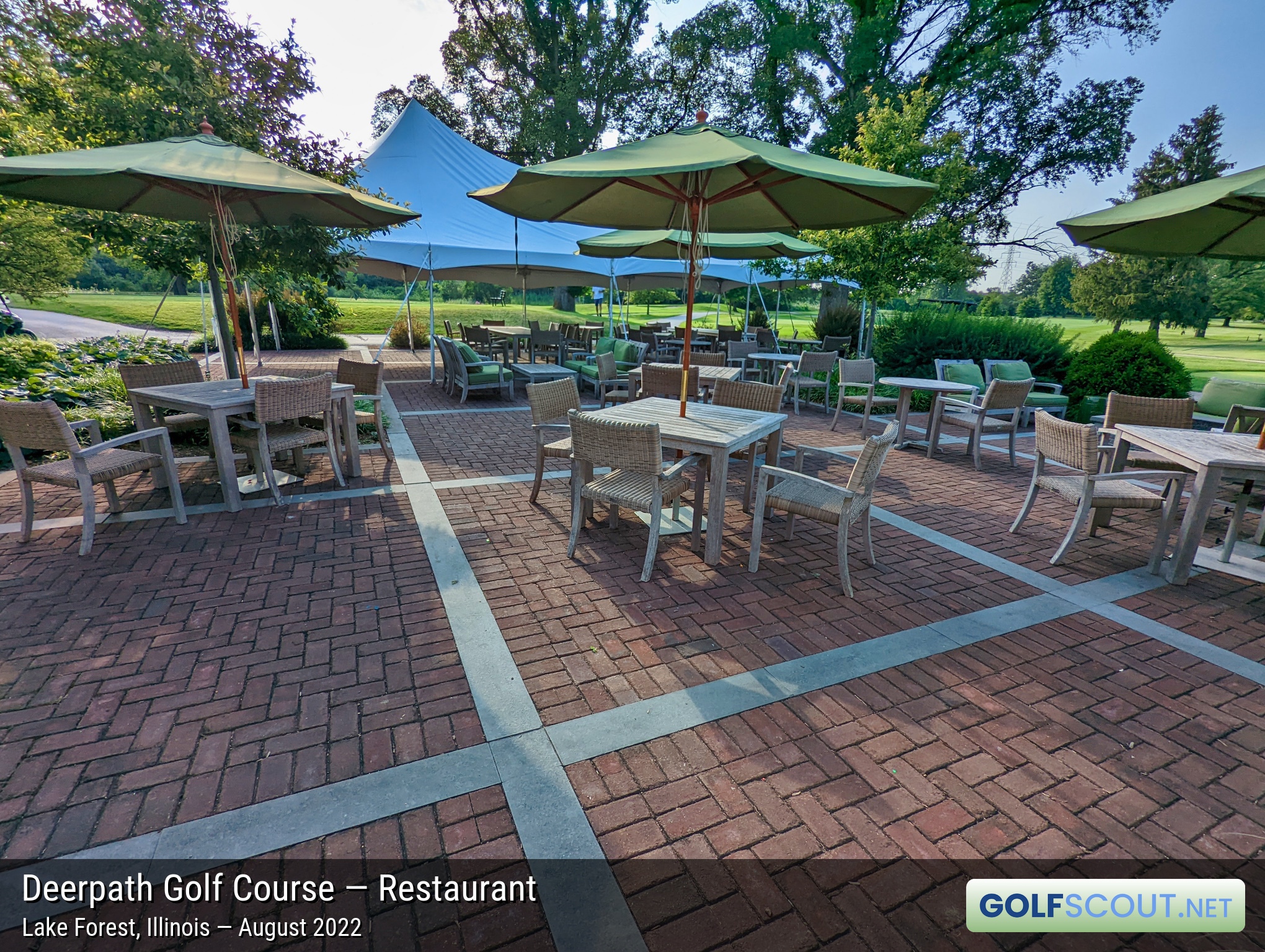 Photo of the restaurant at Deerpath Golf Course in Lake Forest, Illinois. 