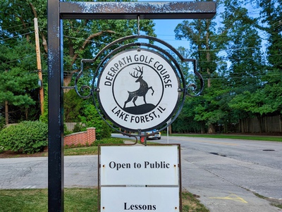 Deerpath Golf Course Entrance Sign