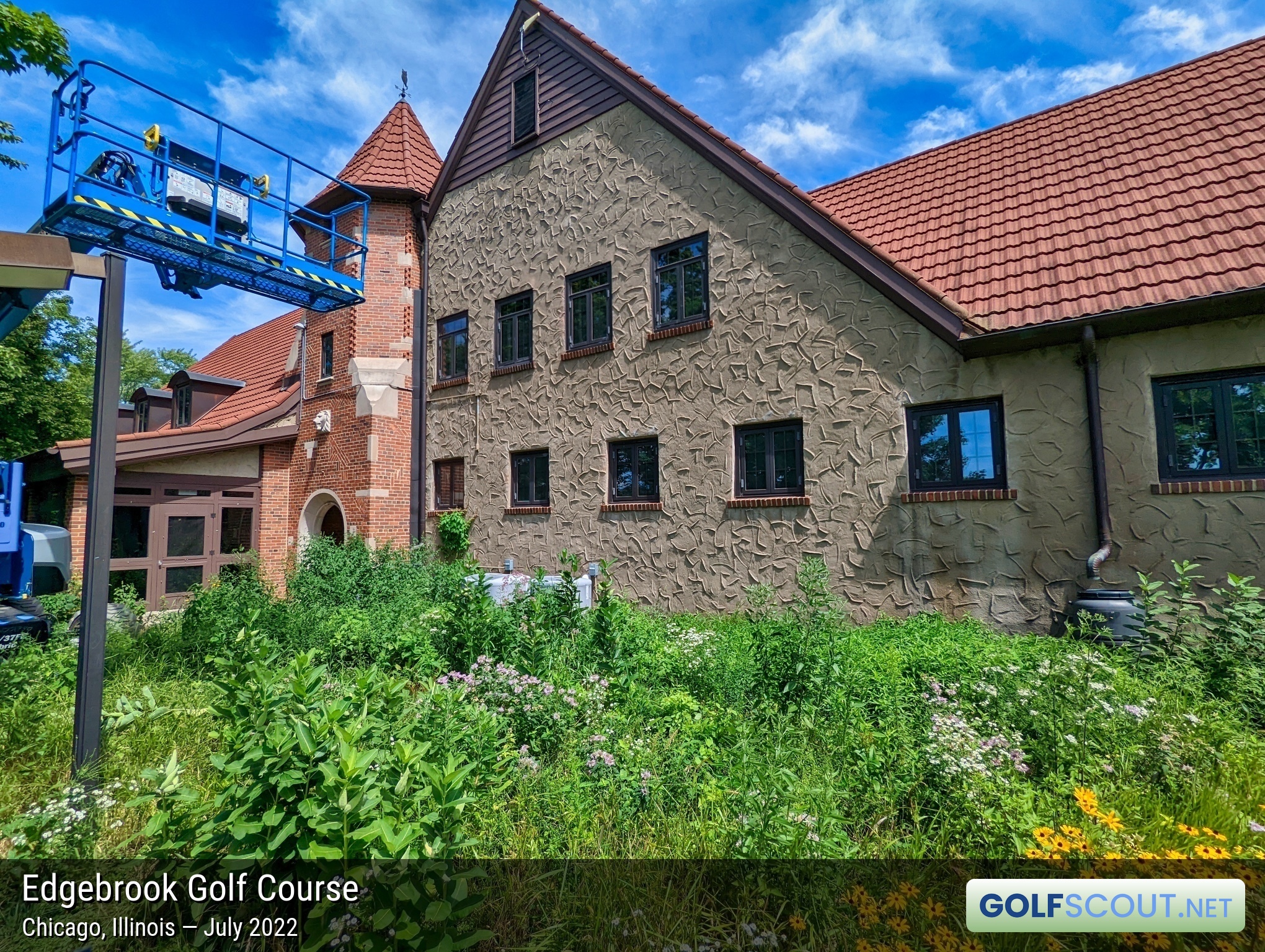 Miscellaneous photo of Edgebrook Golf Course in Chicago, Illinois. The back of the Mathew Bieszczat Volunteer Resource Center building, that you see on the trail that leads to Edgebrook golf course. Again, NOT the Edgebrook clubhouse.