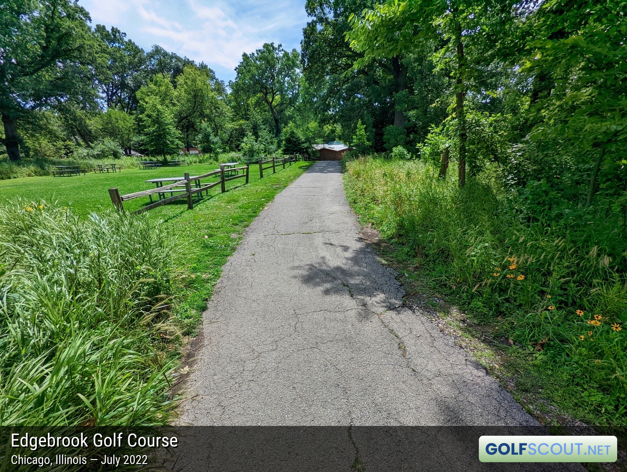 Miscellaneous photo of Edgebrook Golf Course in Chicago, Illinois. The path from the Edgebrook parking lot that leads to the clubhouse.