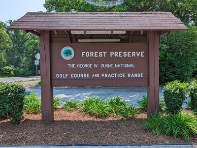 George W. Dunne National Entrance Sign